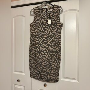 Calvin Klein Tan and Gray Dress